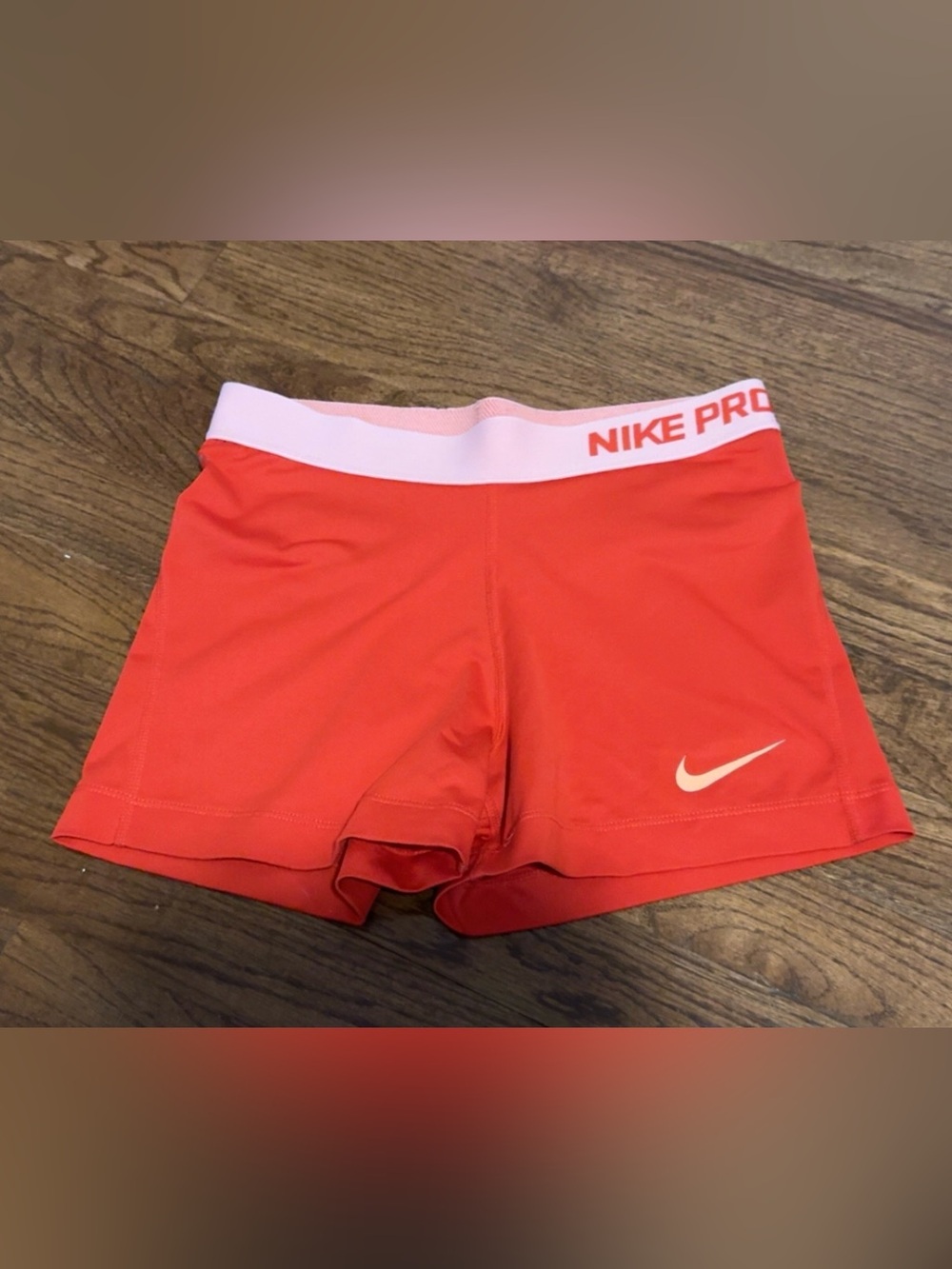 Nike Pro Women's Coral-Orange Training Shorts